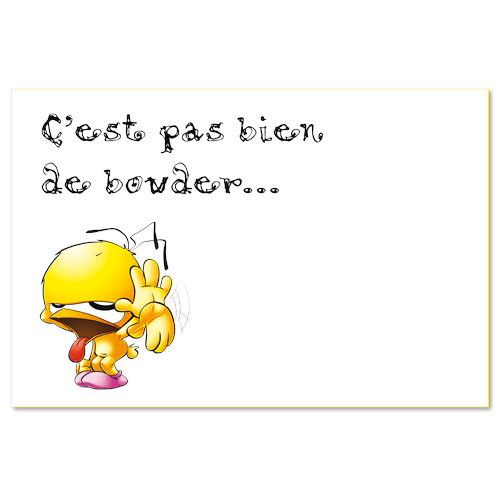C'est pas bien de bouder